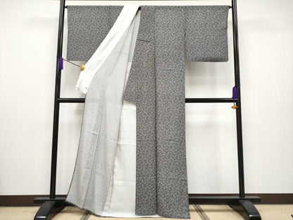 平和屋着物＊極上 夏物 江戸小紋 絽 花尽し 黒地 さが美扱い 逸品 CYAA2609s5