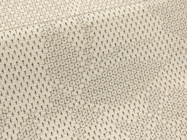 平和屋着物■極上　本塩沢　やまだ織　単衣　110亀甲　かすりつづり　百柄　曽根ノリ子作　肌色地　証紙付き　逸品　未使用　CYAA2621s5