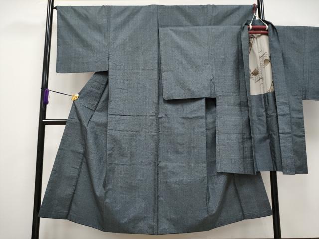 平和屋着物●極上　男性　本場大島紬　アンサンブル　幾何学文様　逸品　CYAA2637s5