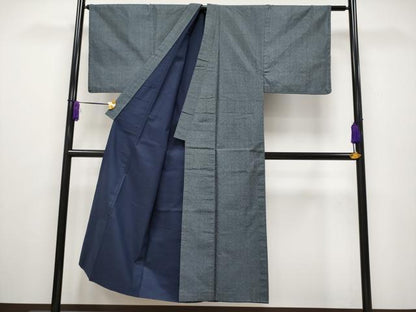 平和屋着物●極上　男性　本場大島紬　アンサンブル　幾何学文様　逸品　CYAA2637s5