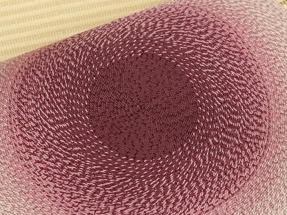平和屋本店＊極上 夏物 銀座 志ま亀 名古屋帯 帯反物 絽綴れ 総刺繍 丸文 丁子色 証紙・木箱付き 逸品 未使用 CYAA2671s5