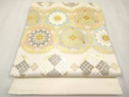 平和屋着物●極上 西陣 川島織物 太鼓柄 本袋帯 ロイヤルシルク 本金 花丸文 逸品 CYAA2677s5