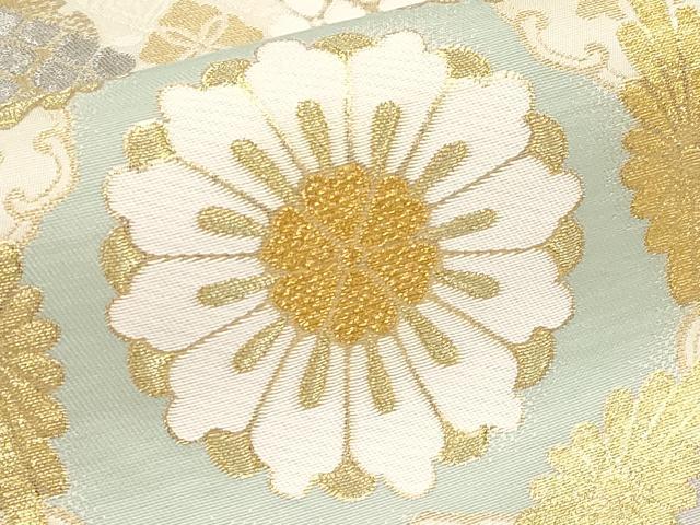 平和屋着物●極上 西陣 川島織物 太鼓柄 本袋帯 ロイヤルシルク 本金 花丸文 逸品 CYAA2677s5