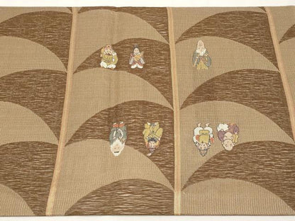 平和屋着物●極上 スリーシーズン 春夏秋 太鼓柄袋帯 七福神 金糸 逸品 未使用 CYAA2686s5