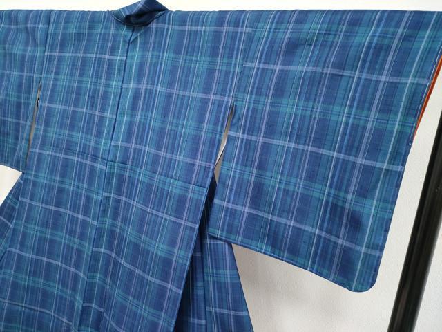 平和屋着物●極上　紬　格子柄　逸品　未使用　CYAA5021s6