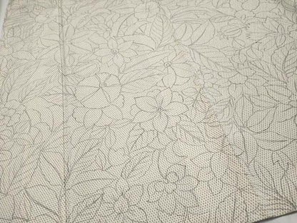 平和屋本店■極上　白鷹お召　草花文　練色地　逸品　未使用　CYAA2710s5
