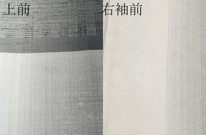 平和屋着物▽極上 訪問着 単衣 花織 紬地 横段文 逸品 CYAA2774s5