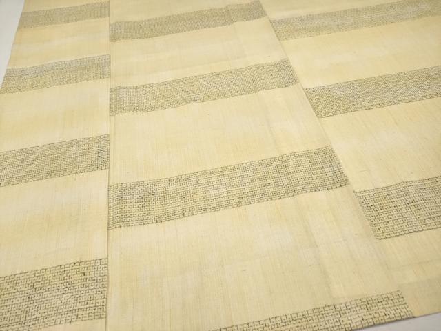 平和屋着物▽極上　本場結城紬　重要無形文化財　単衣　80亀甲　横段文　逸品　未使用　CYAA4928s6