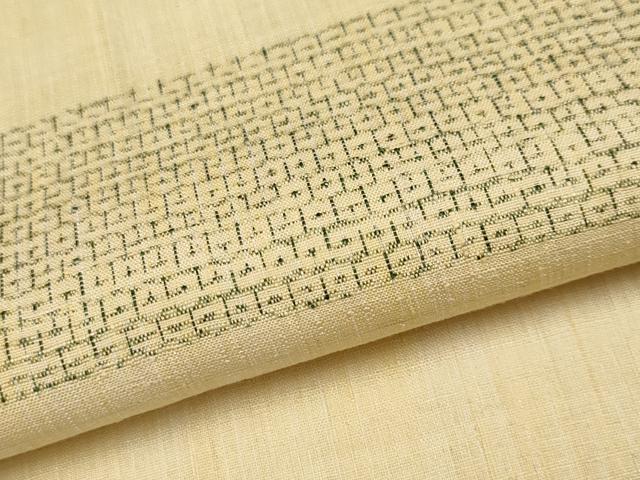 平和屋着物▽極上　本場結城紬　重要無形文化財　単衣　80亀甲　横段文　逸品　未使用　CYAA4928s6