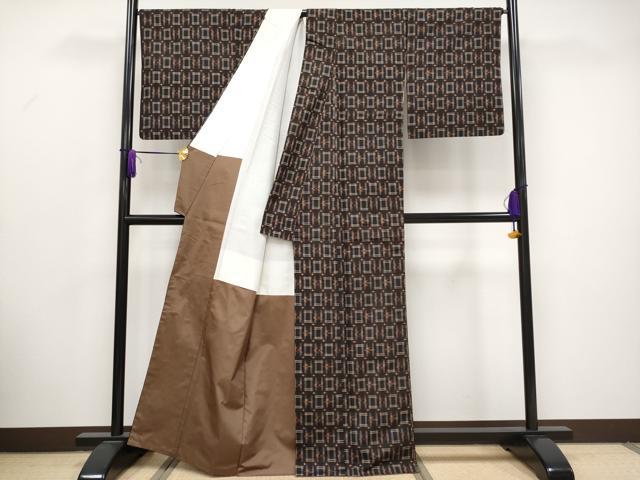 平和屋本店●極上　国指定重要無形文化財　本場久米島紬　平良千代作　草木染・泥染・手織　逸品　CYAA5050s6