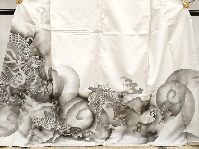 平和屋本店●最高級　訪問着　本場染大島紬　総手刺繍　龍　やまと金ラベル　逸品　CYAA5045s6