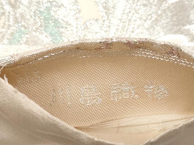平和屋着物●極上　西陣　川島織物　GUY　LAROCHE　ギ・ラロッシュ　六通柄　本袋帯　花唐草文　銀糸　逸品　CYAA2802s5