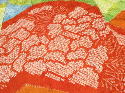 平和屋着物■極上　女の子　十三参り　子供　祝着　総絞り　吉祥草花文　逸品　CYAA2845s5