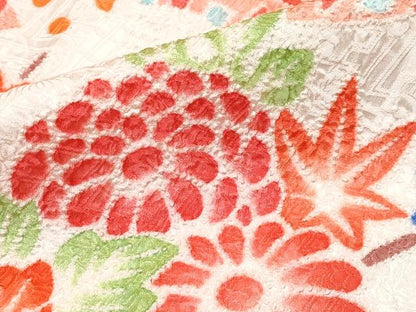平和屋着物■極上　七五三　女の子　3歳　祝着　総絞り　七宝花車文　逸品　CYAA2849s5