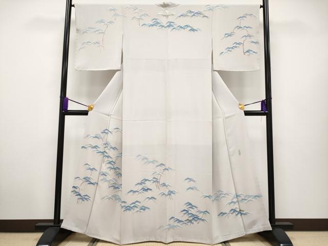 平和屋着物■極上　名門・上野家　上野街子　清染居　訪問着　枝松文　灰梅色地　逸品　未使用　CYAA2866s5