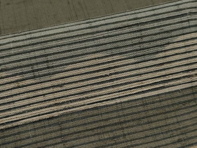 平和屋本店■極上　Maru　Factory　丸山正　紬　胴抜き仕立て　横段文　逸品　CYAA2871s5