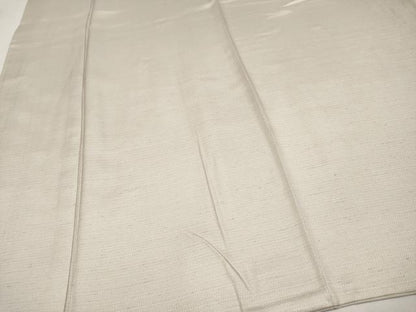 平和屋本店●極上　京都染織メーカー・貴久樹謹製　野蚕糸　ナチュラルタッサー　色無地　小菱　亜麻色　証紙・反端付き　逸品　CYAA4828s6