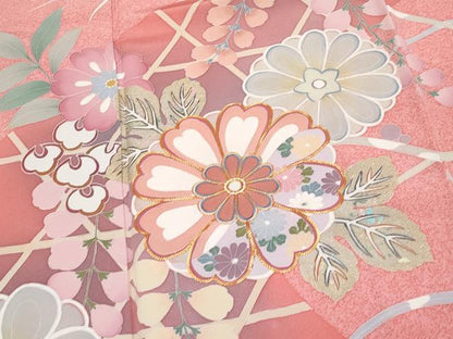 平和屋着物●極上　振袖　京友禅　作家物　露芝舞花文　金彩　逸品　未使用　CYAA2886s5