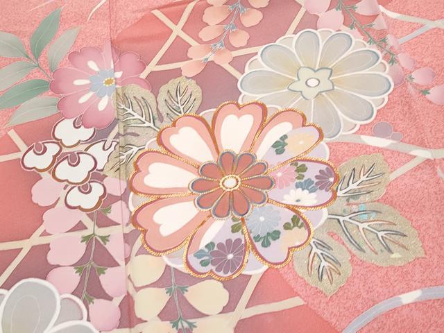 平和屋着物●極上　振袖　京友禅　作家物　露芝舞花文　金彩　逸品　未使用　CYAA2886s5