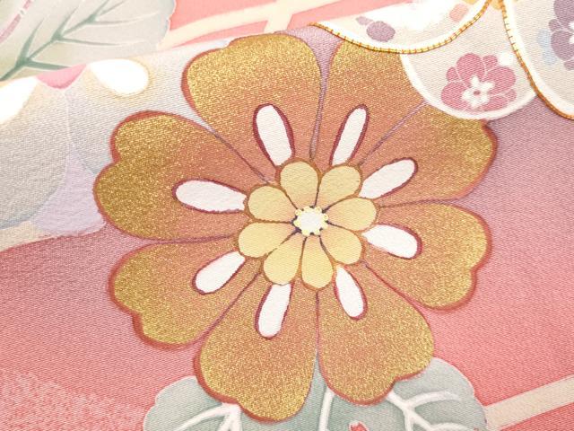 平和屋着物●極上　振袖　京友禅　作家物　露芝舞花文　金彩　逸品　未使用　CYAA2886s5