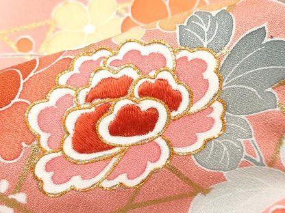 平和屋本店●極上　創業460年・千總　振袖　駒刺繍　枝花文　暈し染め　金彩　小田急百貨店扱い　逸品　未使用　CYAA2887s5