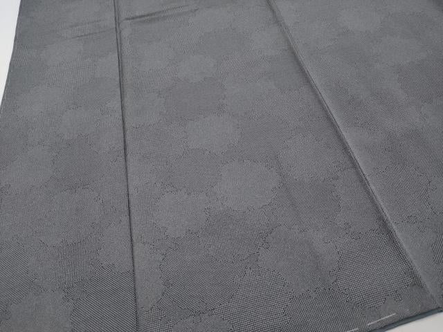 平和屋着物●極上　彫士：双光　染士：昌亮　江戸小紋　雪輪寄せ小紋柄　消炭色地　逸品　未使用　CYAA2893s5