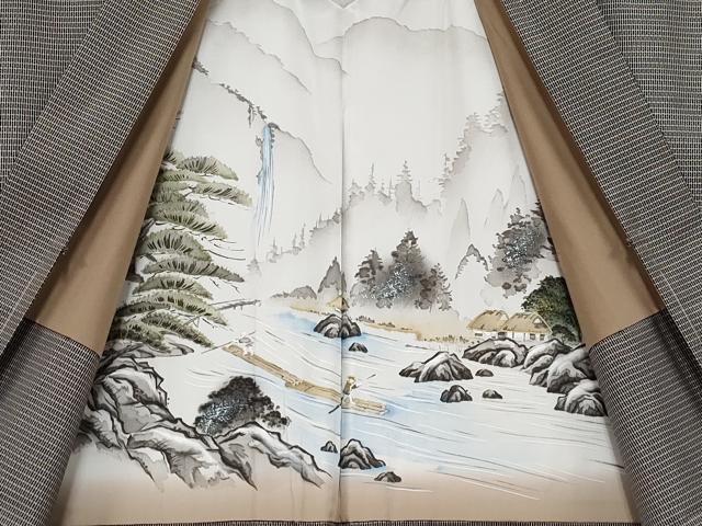 平和屋着物■極上　男性　本場大島紬　アンサンブル　キングサイズ　逸品　未使用　CYAA2899s5