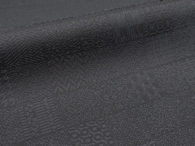 平和屋着物●極上 お召 吉祥丸文 黒地 逸品 未使用 CYAA2905s5