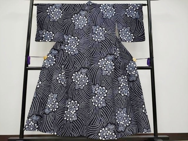 平和屋着物∴極上 夏物 浴衣 有松鳴海絞り 草花文 綿 逸品 CYAA2917s5