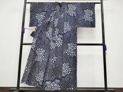 平和屋着物∴極上 夏物 浴衣 有松鳴海絞り 草花文 綿 逸品 CYAA2917s5