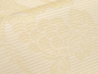 平和屋本店＊極上 夏物 本場筑前博多織 草木染 手織工房 染匠：小森久 全通柄袋帯 葡萄蔦の葉文 金糸 証紙付き 逸品 CYAA2933s5