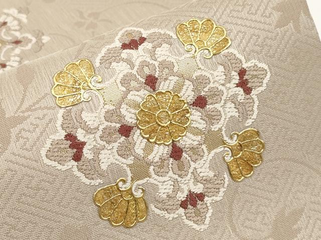 平和屋着物●極上 螺鈿作家 藤本隆士 スリーシーズン 春夏秋 六通柄袋帯 唐織 黄金繭 正倉院花唐草文 24ｋ 逸品 CYAA2936s5
