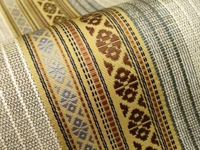 平和屋着物＊極上 夏物 本場筑前博多織 八寸名古屋帯 紗献上 金糸 逸品 未使用 CYAA2978s5