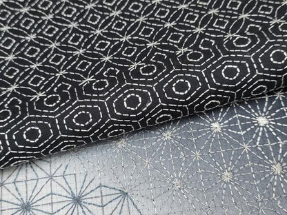 平和屋本店■極上　訪問着　本場染大島紬　総刺繍　刺し子　吉祥文　暈し染め　黒地　逸品　未使用　CYAA3007s5