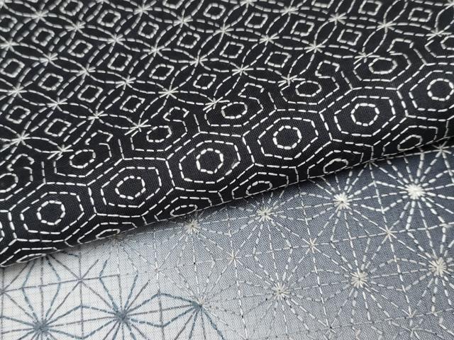 平和屋本店■極上　訪問着　本場染大島紬　総刺繍　刺し子　吉祥文　暈し染め　黒地　逸品　未使用　CYAA3007s5