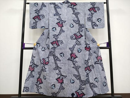 平和屋着物∴極上 夏物 浴衣 有松鳴海絞り 更紗唐草文 綿 逸品 CYAA3009s5