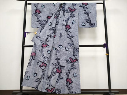 平和屋着物∴極上 夏物 浴衣 有松鳴海絞り 更紗唐草文 綿 逸品 CYAA3009s5
