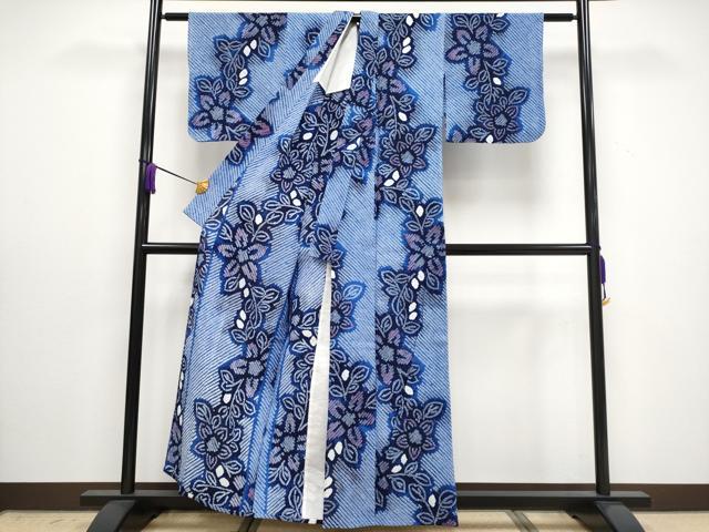 平和屋着物■極上　夏物　浴衣　有松鳴海絞り　枝花文　綿　逸品　CYAA3013s5