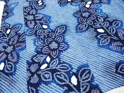 平和屋着物■極上　夏物　浴衣　有松鳴海絞り　枝花文　綿　逸品　CYAA3013s5