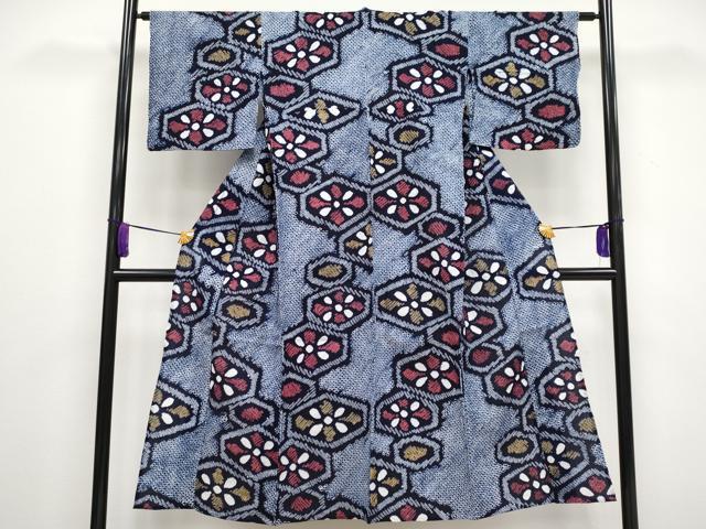 平和屋着物∴極上 夏物 浴衣 有松鳴海絞り 亀甲花菱文 綿 逸品 CYAA3015s5