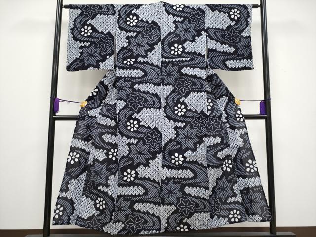 平和屋着物■極上　夏物　浴衣　有松鳴海絞り　竜田川　綿　逸品　CYAA3020s5
