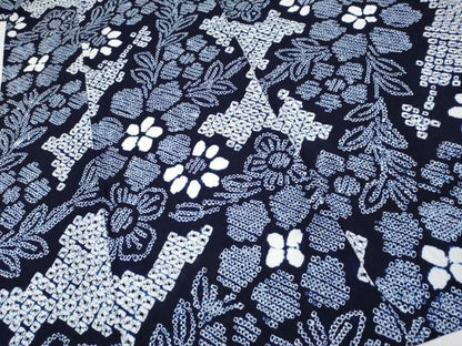 平和屋着物∴極上 夏物 浴衣 有松鳴海絞り 枝花文 綿 逸品 CYAA3021s5