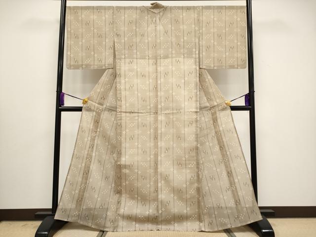 平和屋本店＊極上 夏物 本場琉球絣 夏琉球 白茶色地 逸品 CYAA5069s6