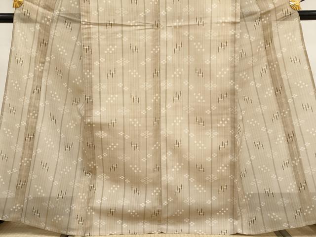 平和屋本店＊極上 夏物 本場琉球絣 夏琉球 白茶色地 逸品 CYAA5069s6