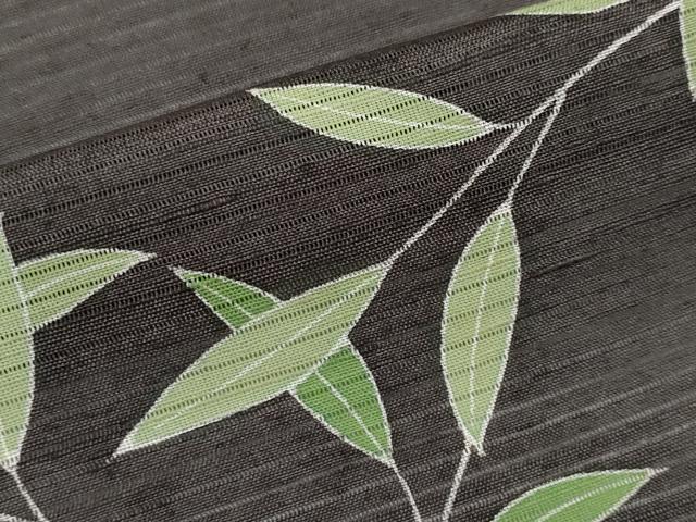 平和屋着物＊極上 夏物 訪問着 絽紬 刺繍 枝花文 檳榔子染色地 逸品 CYAA3039s5