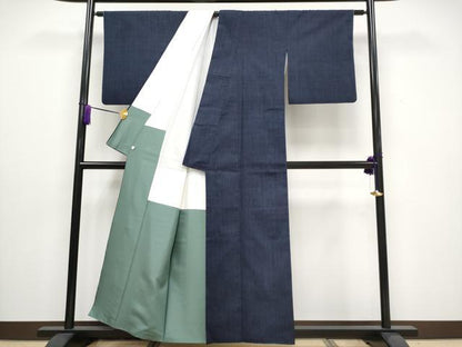 平和屋着物●極上 本場結城紬 重要無形文化財 縞 証紙付き 逸品 CYAA3045s5