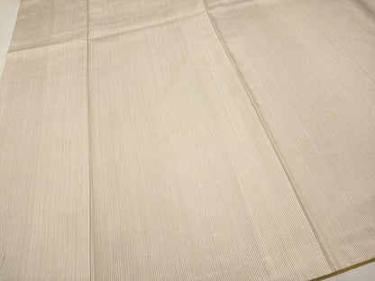 平和屋着物●極上　日本橋人形町　創業70年　錦や　紬　江戸小紋　万筋　白×土色　たとう紙付き　逸品　未使用　CYAA3048s5