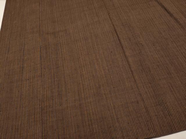 平和屋着物●極上 男性 本場結城紬 重要無形文化財 アンサンブル 縞 証紙付き 逸品 CYAA3049s5