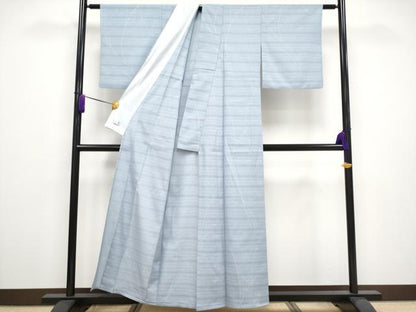 平和屋着物■極上　夏物　洗える最高級着物　＜英＞はなぶさ謹製　小紋　変わり絽　露芝文　淡藤色地　逸品　CYAA3058s5