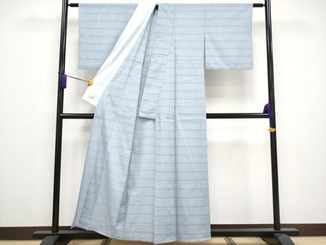 平和屋着物■極上　夏物　洗える最高級着物　＜英＞はなぶさ謹製　小紋　変わり絽　露芝文　淡藤色地　逸品　CYAA3058s5